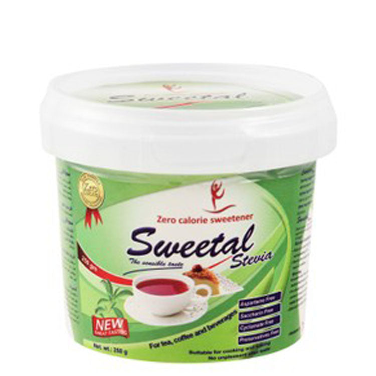 Sweetal Zero Calorie Stevia Sweetener - aspartame free, saccharin free, preservatives free 250 gr