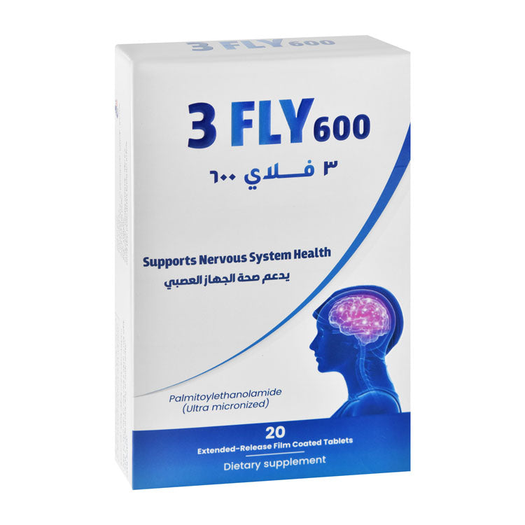 3 Fly 600mg Palmitoylethanolamide Nervous System Health Support Supplement