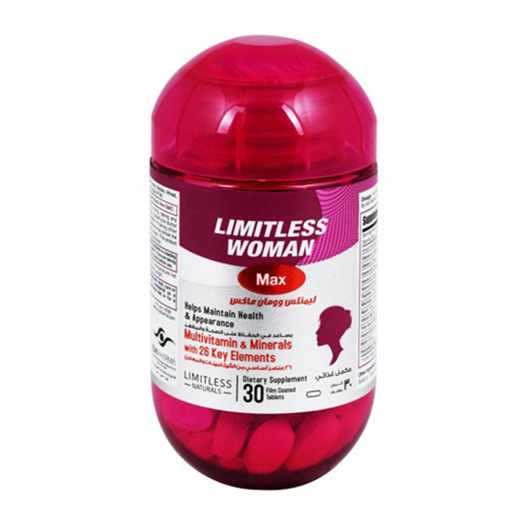 Limitless Naturals Max Women's Multivitamin & Mineral Supplement - wheat free, sugar free, dairy free