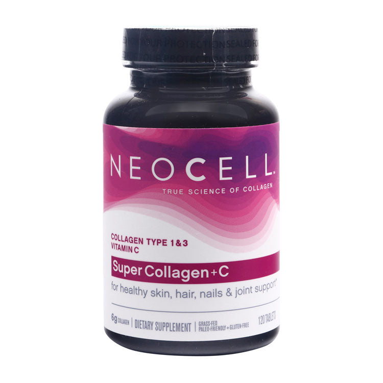 نيوسيل 6جم سوبر كولاجين مكمل غذائي لدعم الشعر والبشرة والأظافر والمفاصل مع فيتامين سي - خالٍ من الكائنات المعدلة وراثيًا والجلوتين واللاكتوز