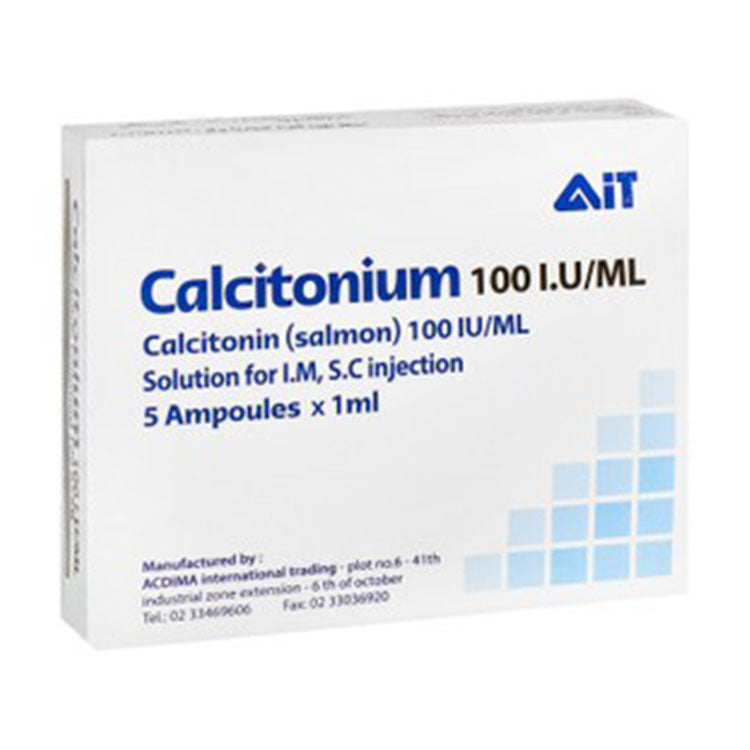 Calcitonium 100 IU/ml Calcitonin Solution Ampoules for Intramuscular & Subcutaneous Injection
