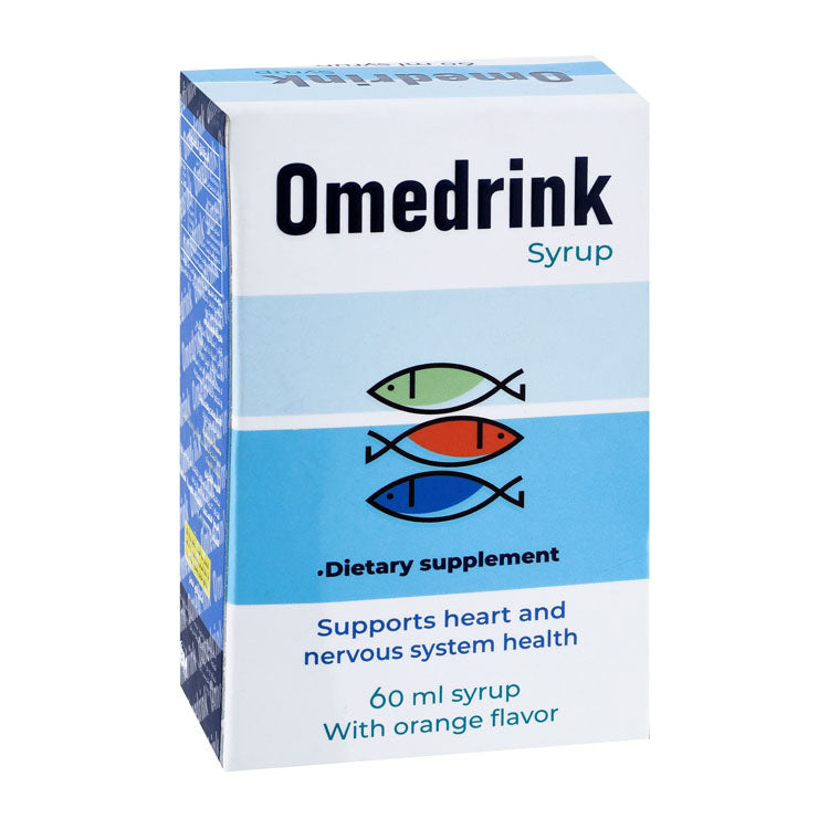 Omedrink Heart & Nervous System Health Supplement Syrup Orange Flavor