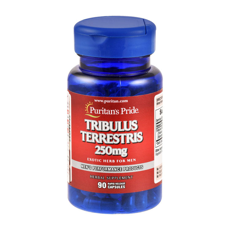 Puritan's Pride 250mg Tribulus Terrestris Men's Herbal Supplement - gluten free, soy free, wheat free