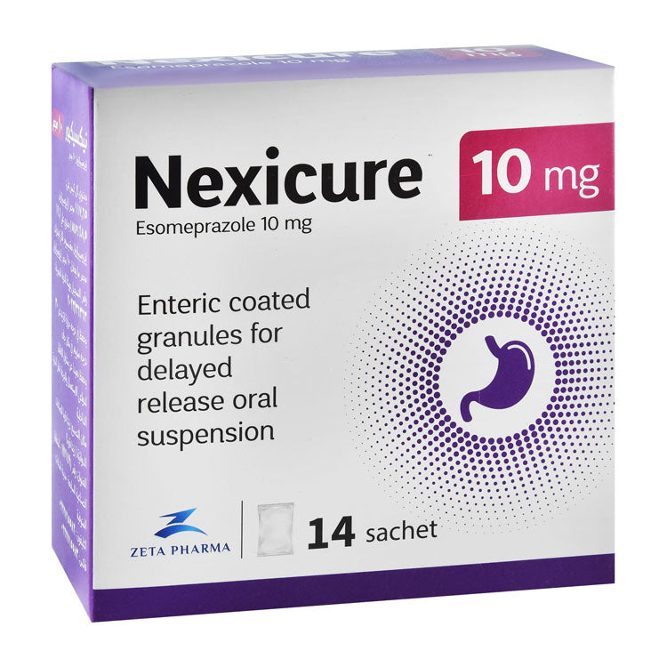 Nexicure 10mg Esomeprazole Oral Suspension Granule Sachets