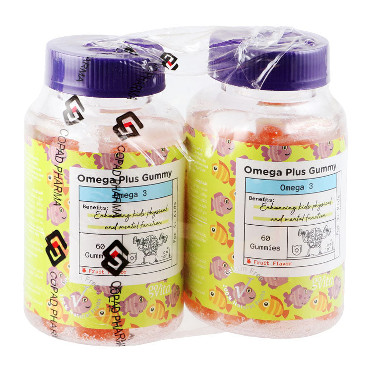 Govita Omega 3 Physical & Mental Support Gummy Supplements Fruit Flavor for Kids (4+ Years) (Special Offer) - synthetic flavors free