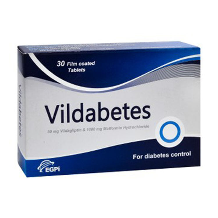 Vildabetes 1000mg Metformine Hydrochloride & 50mg Vildagliptin 30 tablets