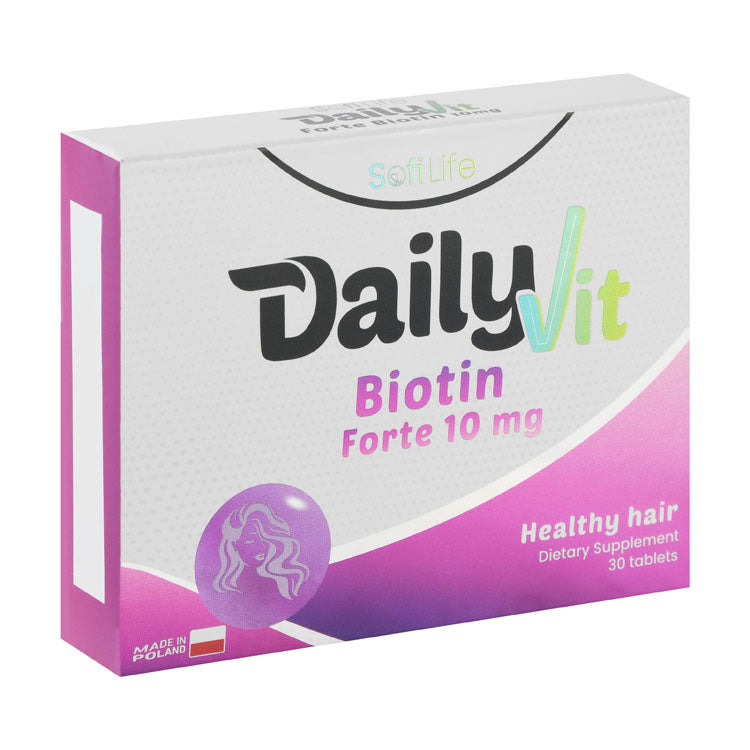 Sofi Life DailyVit Forte 10mg Biotin Normal Skin, Hair, Nails & Nervous System Functioning Support Supplement
