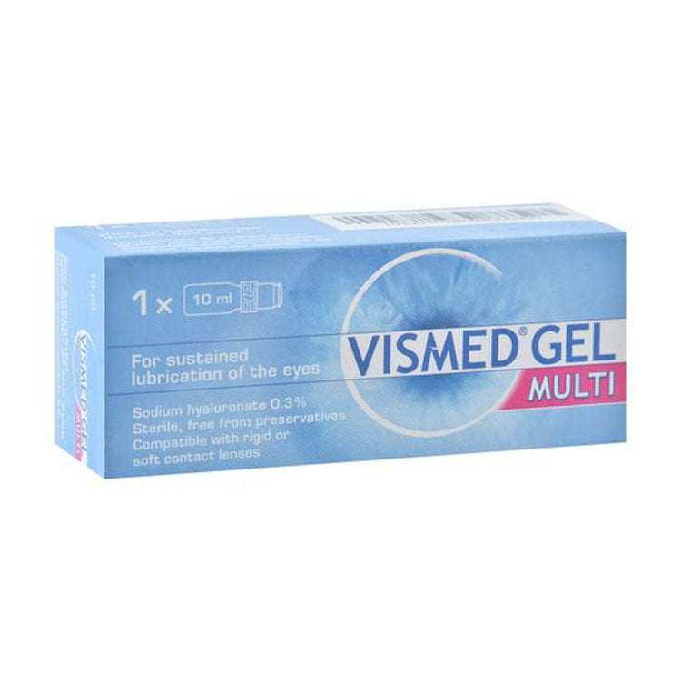 Vismed Multi Sterile 0.3% Sodium Hyaluronate Lubricating Gel Eye Drops - preservative free 10 ml
