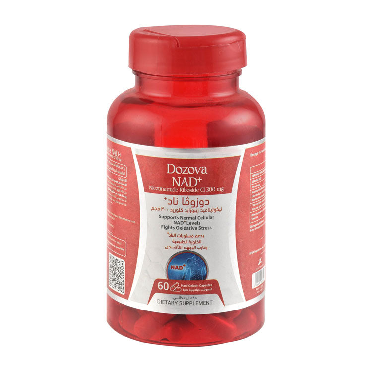 Dozova NAD Plus 300mg Nicotinamide Riboside Cl Normal Cellular Levels Support Supplement