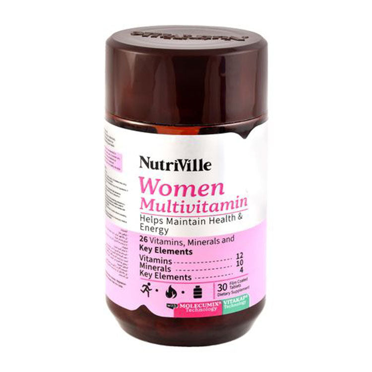 Nutriville Women's Multivitamin Health & Energy Health Support Supplement 30 per pack