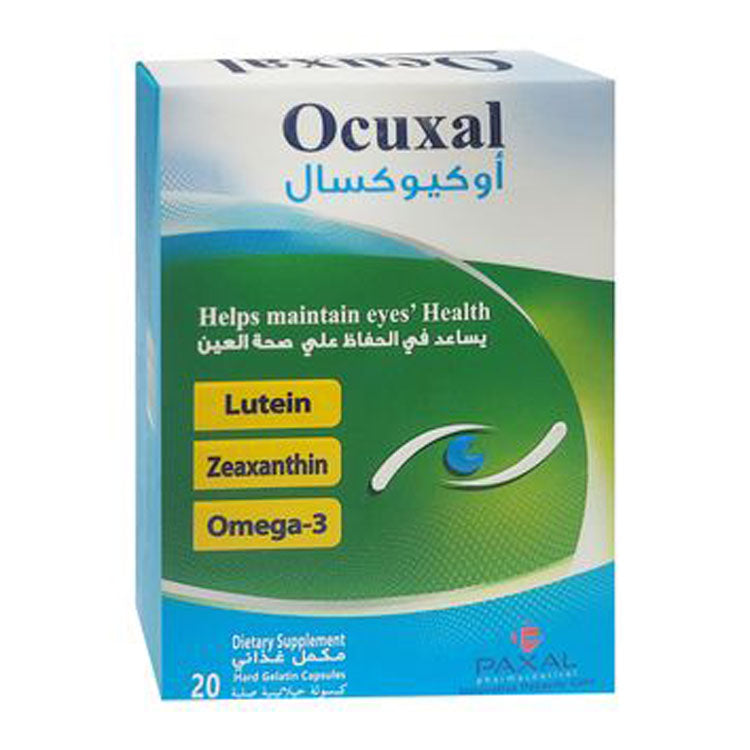 Ocuxal Eye Health Support Supplement with Lutein, Zeaxanthin & Omega-3 20 capsules