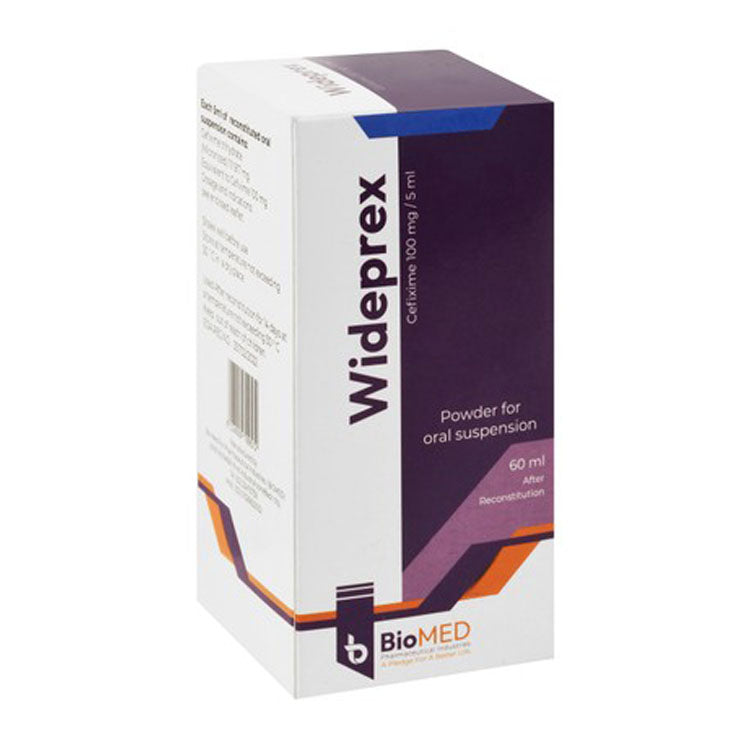 Wideprex 100mg/5ml Cefixime Oral Suspension Powder 60 ml