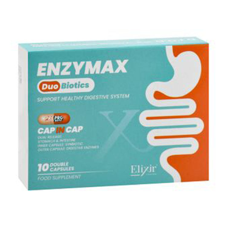 Enzymax Duo Biotics Digestive System Health Support Supplement 10 capsules