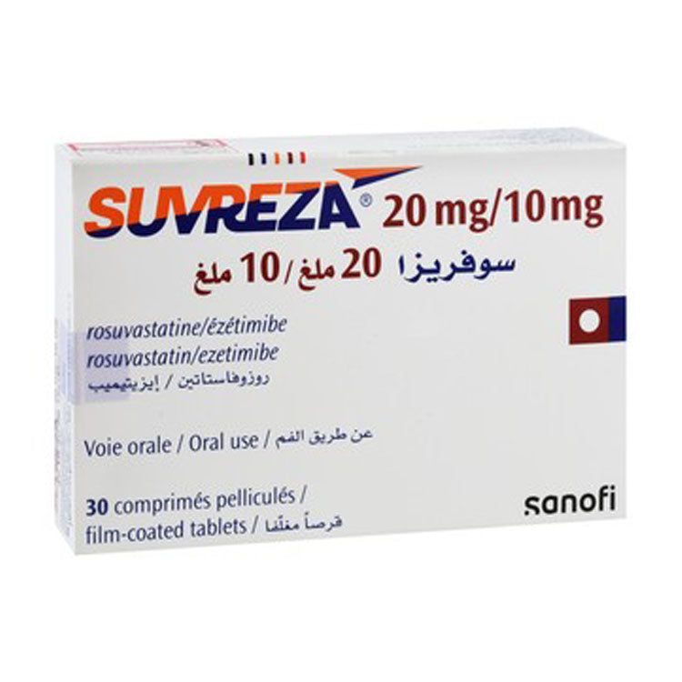 Suvreza 20mg Rosuvastatin & 10mg Ezetimibe - sodium free 30 tablets