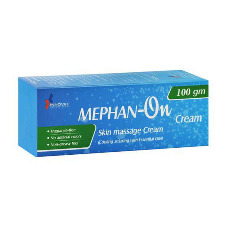 Mephan-On Cooling & Relaxing Skin Massage Cream with Essential Oils 100 gr