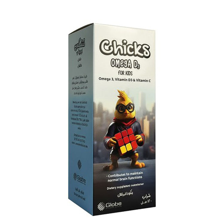 Chicks Omega D3 Normal Brain Function Support Supplement Syrup (1+ Years) 120 ml