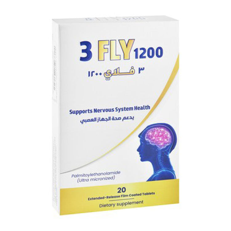 3 Fly 1200mg Palmitoylethanolamide Nervous System Health Support Supplement 20 tablets