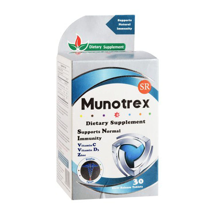 Munotrex SR 1000mg Vitamin C Immune System Support Supplement with Vitamin D3 & Zinc 30 tablets