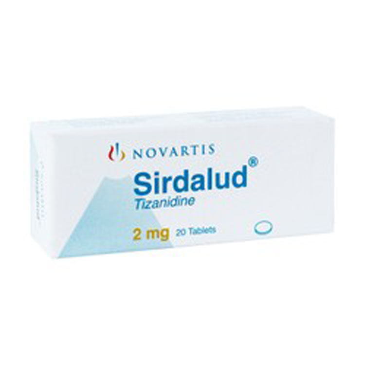 Sirdalud 2mg Tizanidine 20 tablets