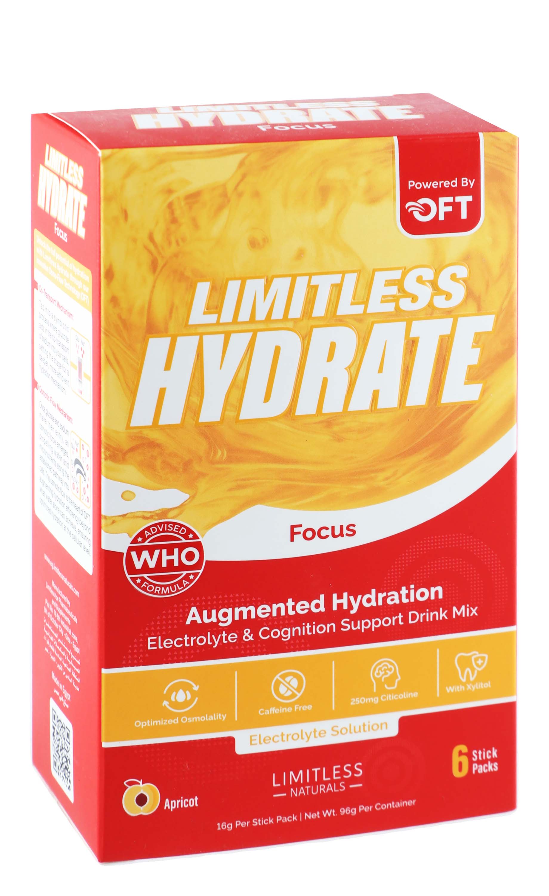 Limitless Naturals مسحوق مشروب الإلكتروليت الأصلي المرطب بنكهة التوت الأزرق مع إكسيليتول - خالٍ من الكائنات المعدلة وراثيًا والمواد الحافظة والغلوتين 6 × 24 جم